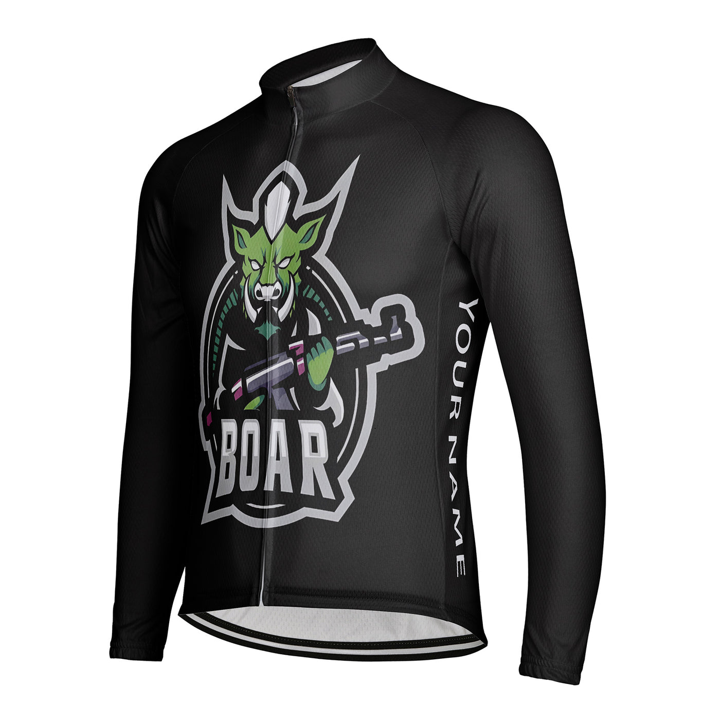 Customized Boar Men's Cycling Jersey Long Sleeve