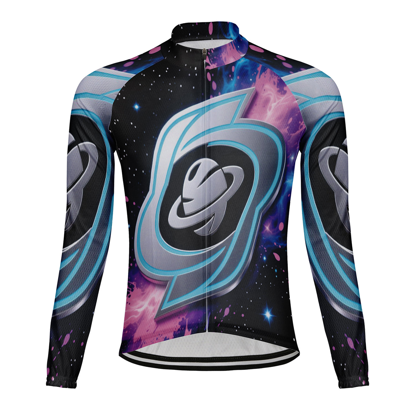 Customized Nasa Style Mission Badge Men's Cycling Jersey Long Sleeve