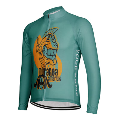 Customized Mutanea Amouk Men's Winter Thermal Fleece Cycling Jersey Long Sleeve