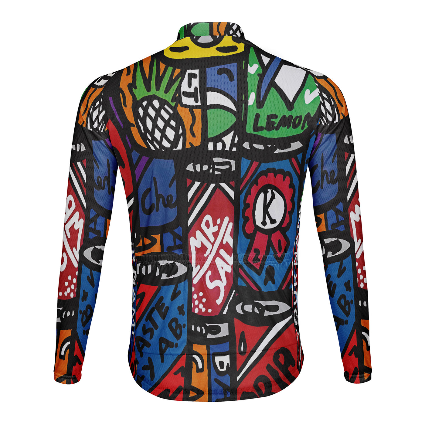Customized Creative Easy Drag Cans Pattern Men's Cycling Jersey Long Sleeve