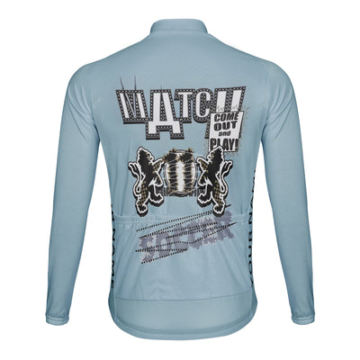 Customized Match Soccer Men's Winter Thermal Fleece Cycling Jersey Long Sleeve