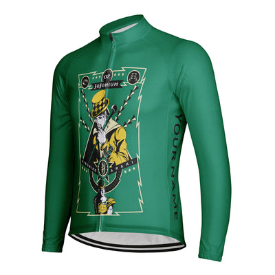 Customized Jojonium Men's Winter Thermal Fleece Cycling Jersey Long Sleeve