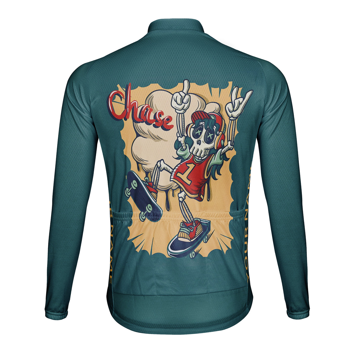 Customized Little Skull Men's Cycling Jersey Long Sleeve