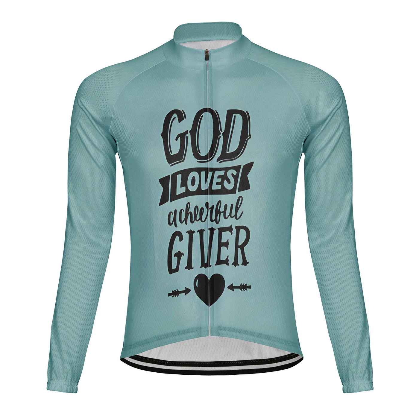 Customized God Loves Giver Man Cycling Men's Cycling Jersey Long Sleeve
