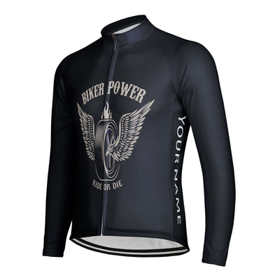 Customized Biker Power Men's Cycling Jersey Long Sleeve