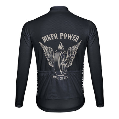 Customized Biker Power Men's Cycling Jersey Long Sleeve
