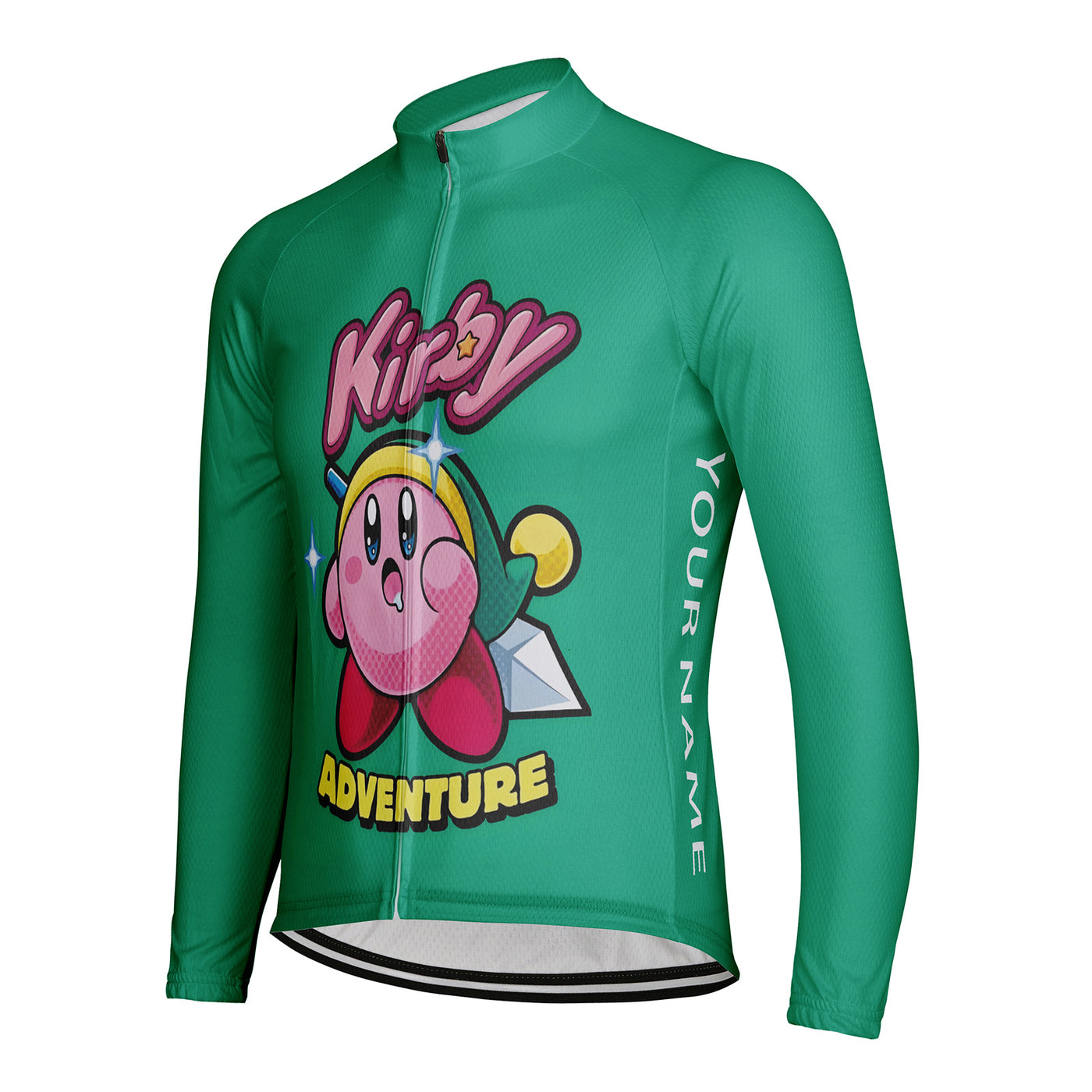 Customized Kirdy Adventure Men's Winter Thermal Fleece Cycling Jersey Long Sleeve