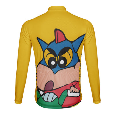 Customized Blue Hat Cute Mouse Men's Cycling Jersey Long Sleeve