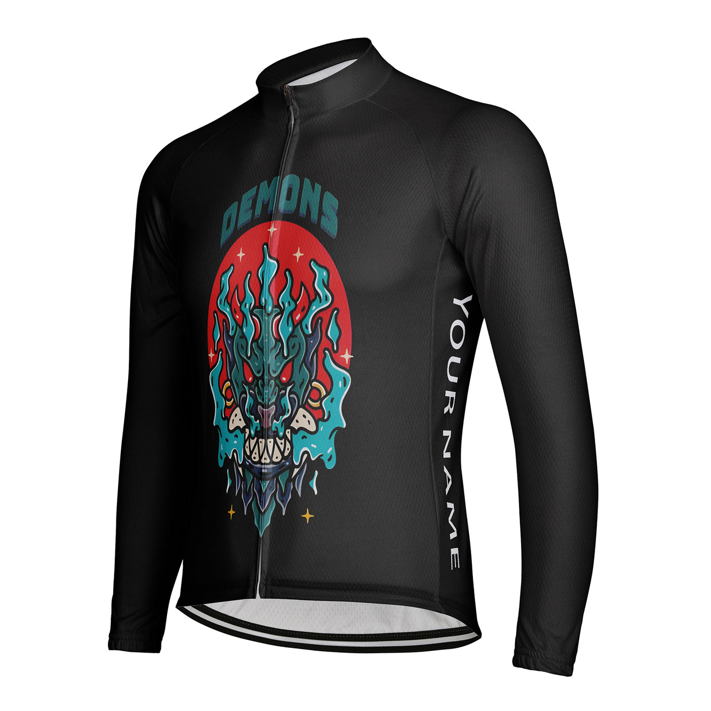 Customized Demons Men's Cycling Jersey Long Sleeve