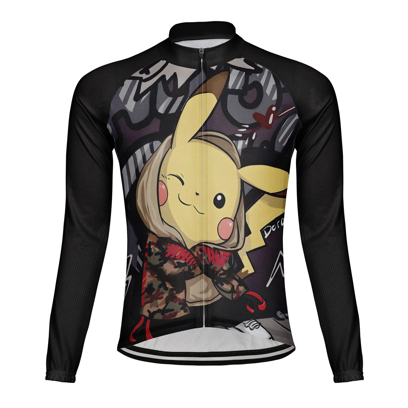 Customized Rabbit Men's Winter Thermal Fleece Cycling Jersey Long Sleeve