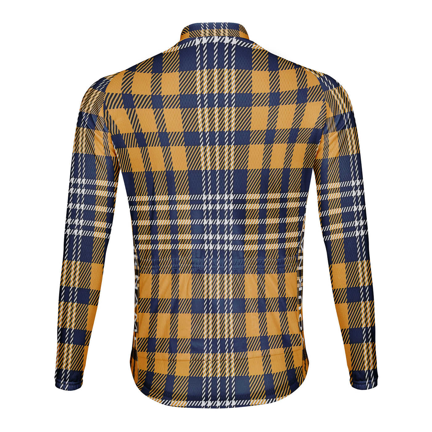 Customized Grid Stripes Men's Cycling Jersey Long Sleeve