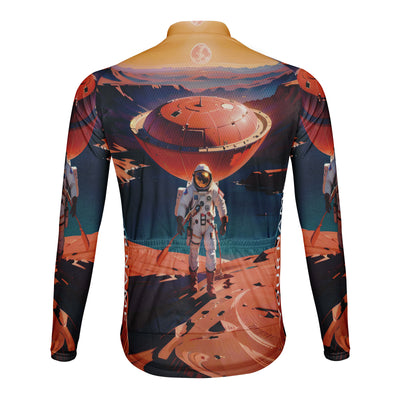 Customized Moon Men's Winter Thermal Fleece Cycling Jersey Long Sleeve