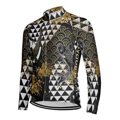 Customized Kimono pattern Men's Cycling Jersey Long Sleeve