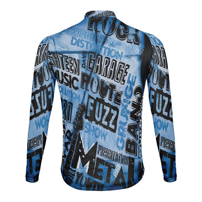 Customized Rock Band Men's Winter Thermal Fleece Cycling Jersey Long Sleeve