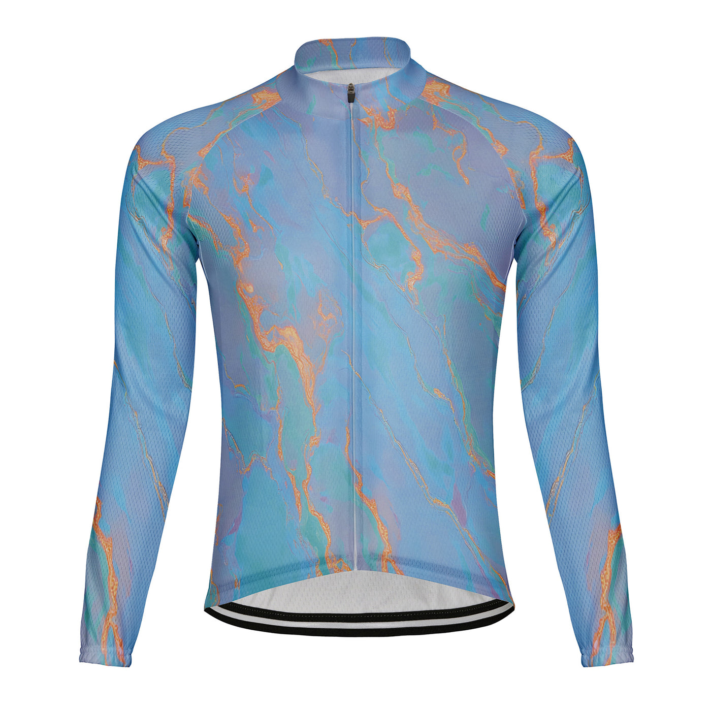 Customized Neon Galaxy Men's Winter Thermal Fleece Cycling Jersey Long Sleeve