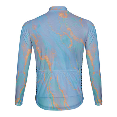 Customized Neon Galaxy Men's Winter Thermal Fleece Cycling Jersey Long Sleeve