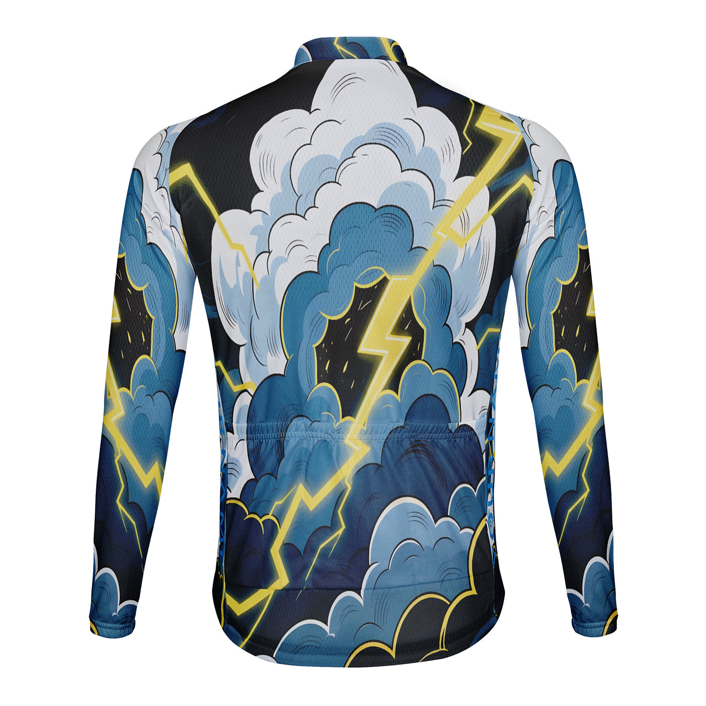 Customized Thunder Cracking Cloud Men's Cycling Jersey Long Sleeve