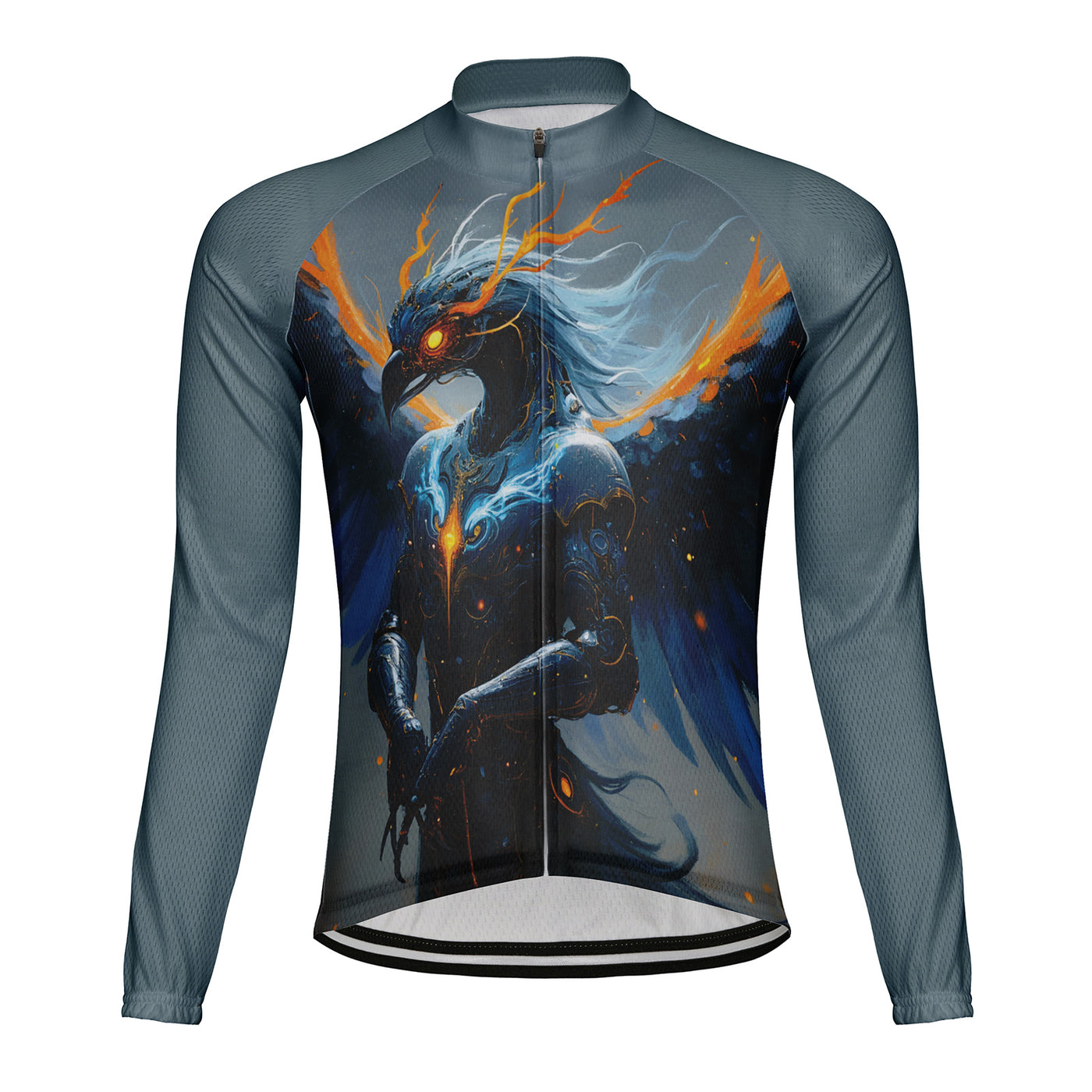 Customized Oriental Divine Bird Men's Cycling Jersey Long Sleeve