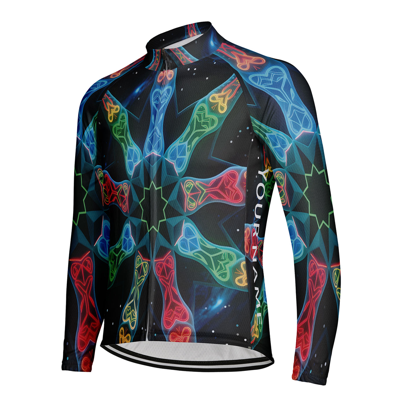 Customized Joint diagram Men's Winter Thermal Fleece Cycling Jersey Long Sleeve