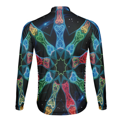 Customized Joint diagram Men's Winter Thermal Fleece Cycling Jersey Long Sleeve