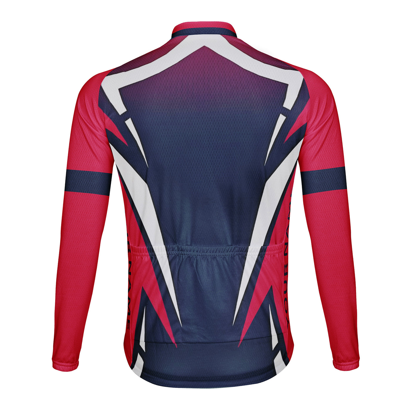 Customized Red Flame Blade Men's Cycling Jersey Long Sleeve