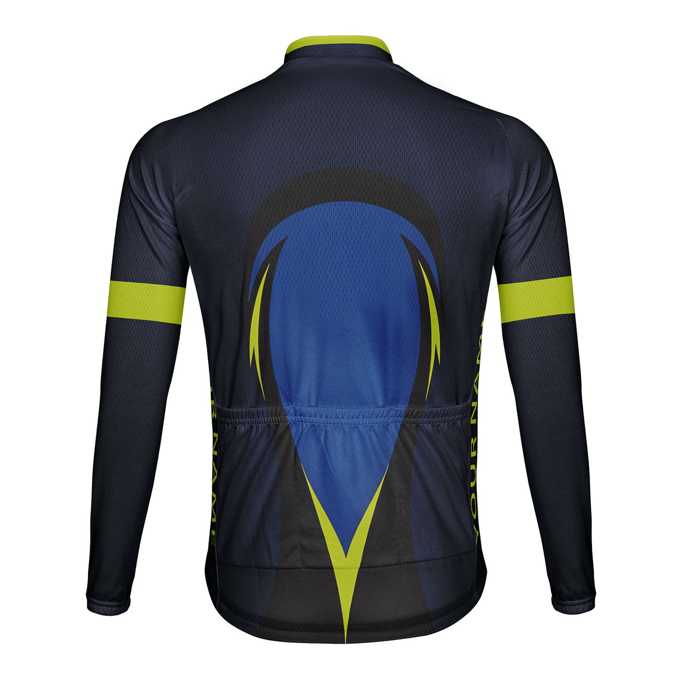 Customized Blue Night Sharpness Men's Cycling Jersey Long Sleeve