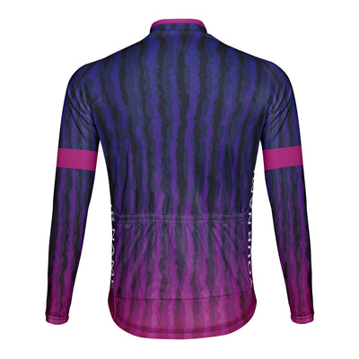 Customized Scratch Stripe Men's Cycling Jersey Long Sleeve