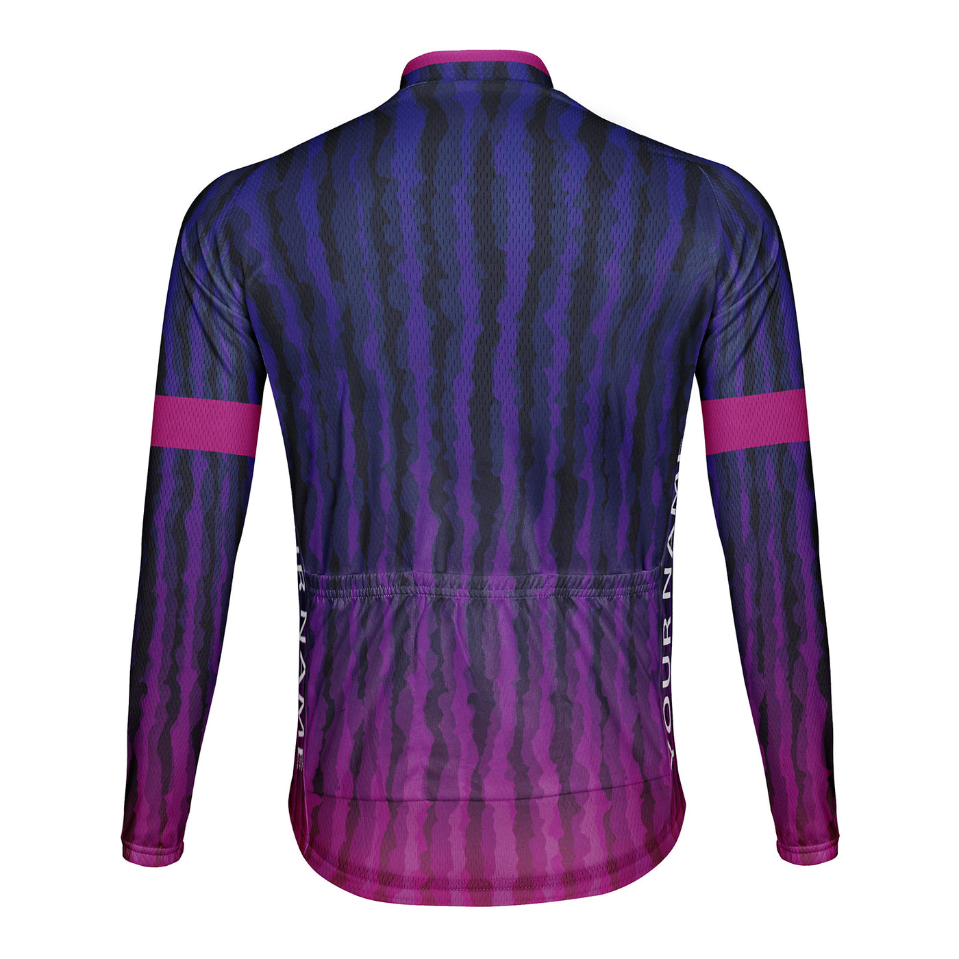 Customized Scratch Stripe Men's Winter Thermal Fleece Cycling Jersey Long Sleeve