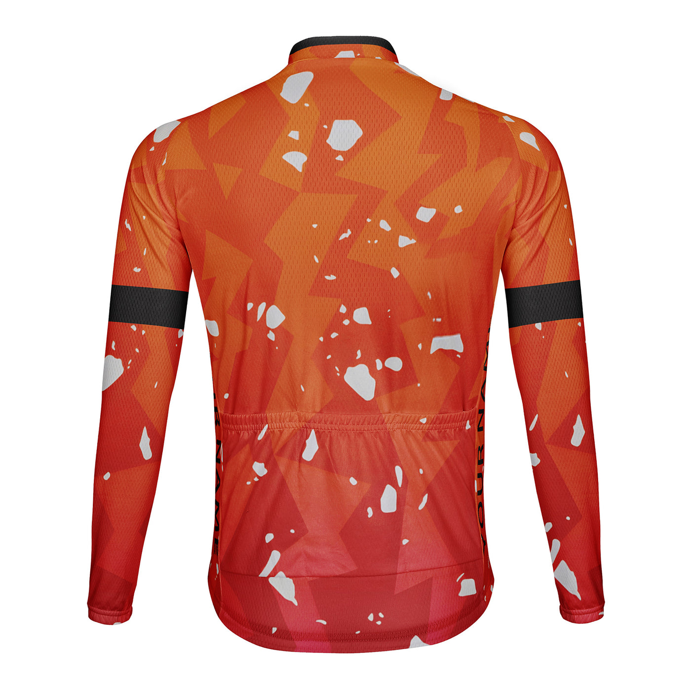 Customized Scratching The Texture Of Garbage Men's Winter Thermal Fleece Cycling Jersey Long Sleeve