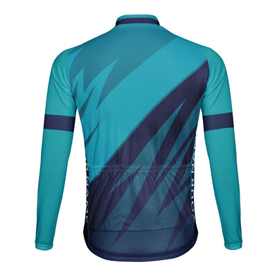 Customized Thunderbolt Diagram Men's Cycling Jersey Long Sleeve