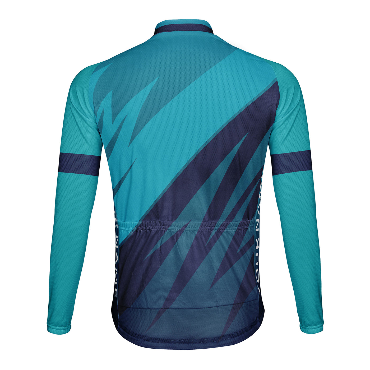 Customized Thunderbolt Diagram Men's Winter Thermal Fleece Cycling Jersey Long Sleeve