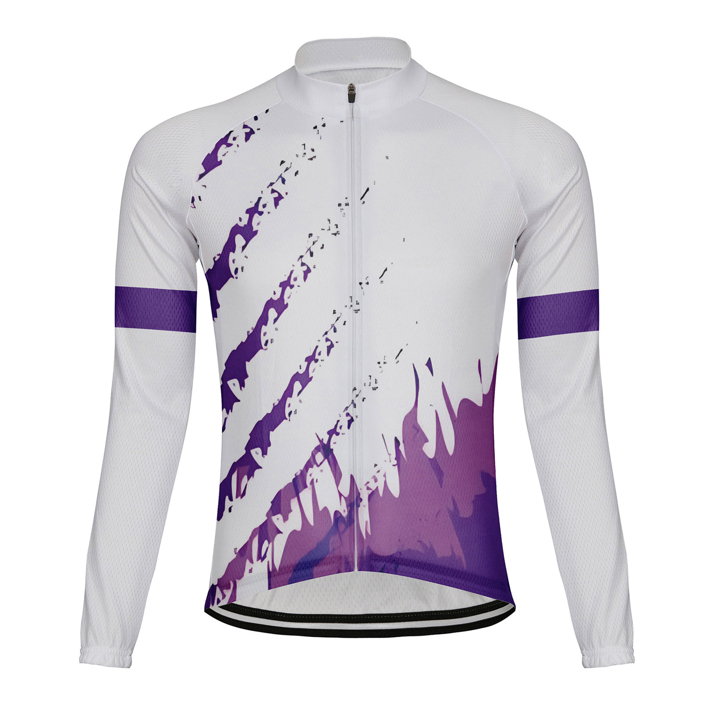 Customized Dreamy Ink Splashing Men's Winter Thermal Fleece Cycling Jersey Long Sleeve