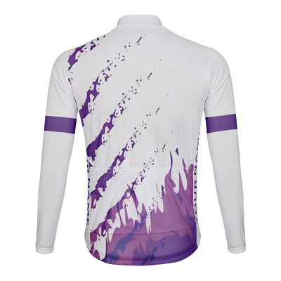 Customized Dreamy Ink Splashing Men's Winter Thermal Fleece Cycling Jersey Long Sleeve