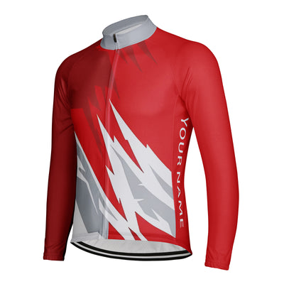 Customized Sharp Lines Men's Cycling Jersey Long Sleeve
