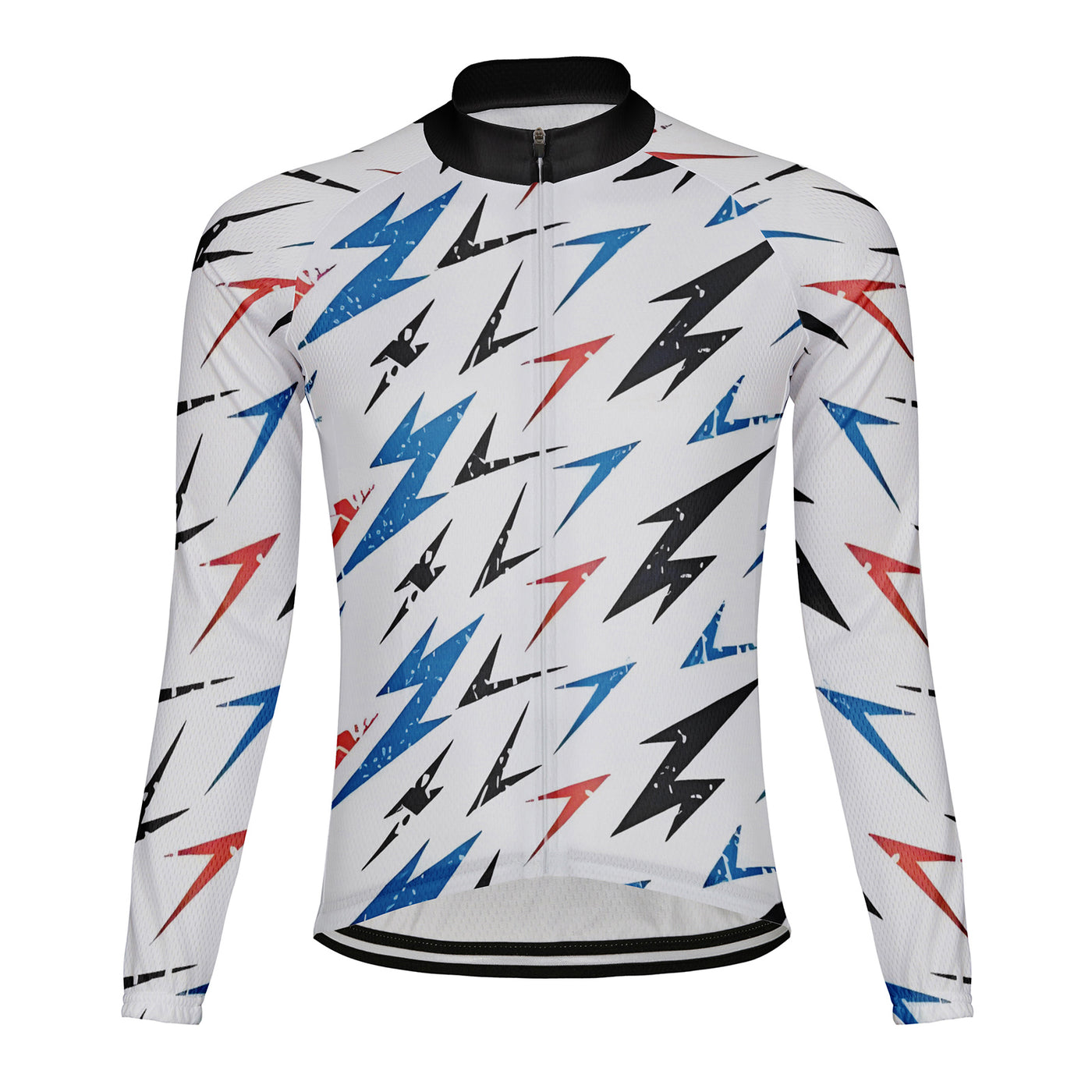 Customized Streaked And Flashing Men's Cycling Jersey Long Sleeve
