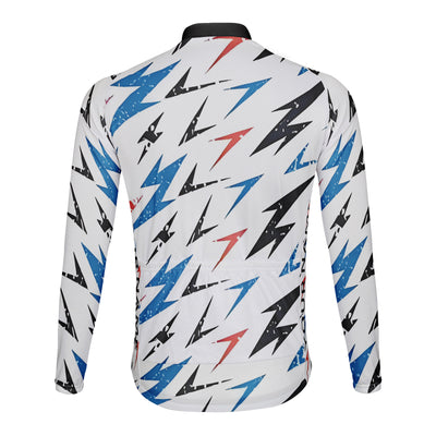 Customized Streaked And Flashing Men's Cycling Jersey Long Sleeve
