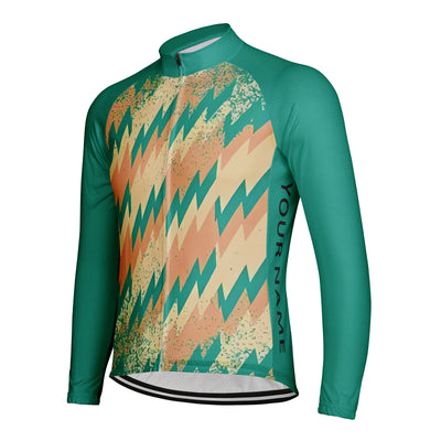 Customized Splicing Electricity Men's Cycling Jersey Long Sleeve