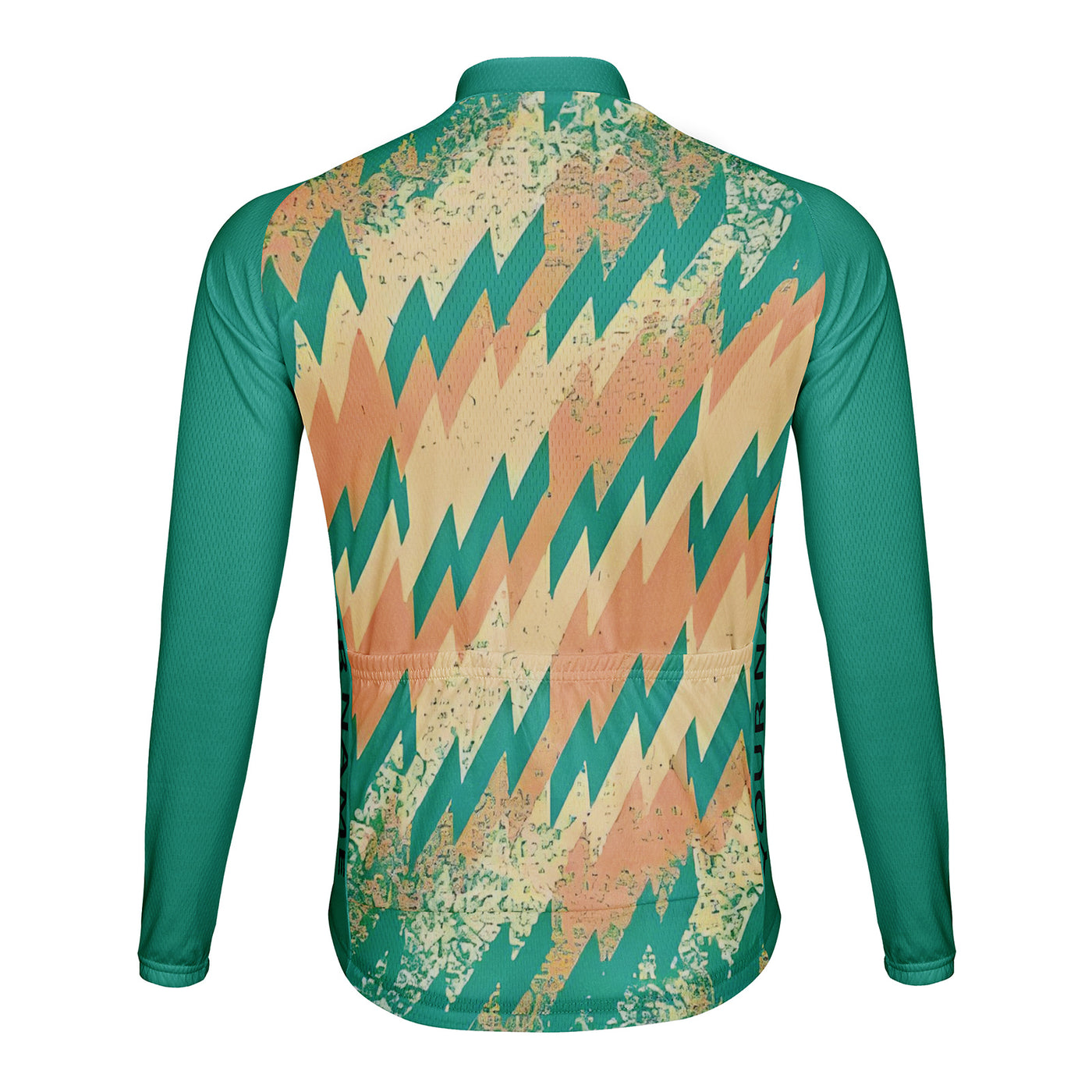 Customized Splicing Electricity Men's Winter Thermal Fleece Cycling Jersey Long Sleeve