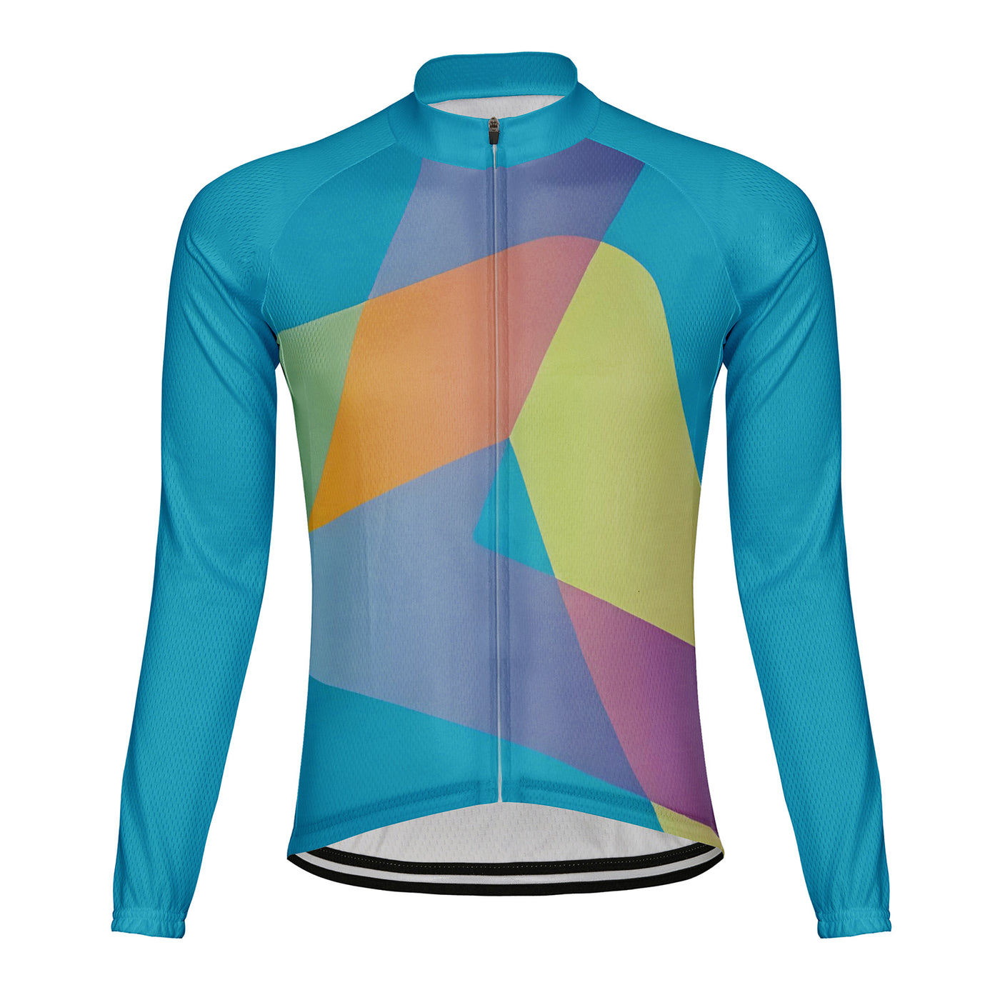Customized Triangle Color Men's Cycling Jersey Long Sleeve
