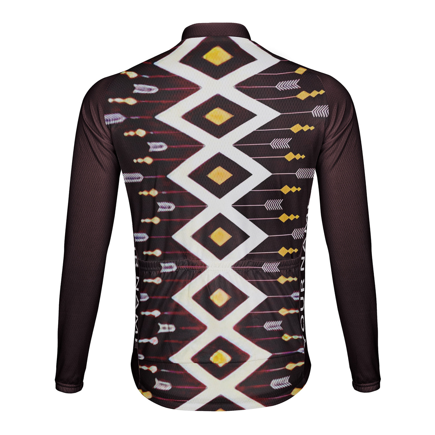 Customized Lingjian Tribe Men's Winter Thermal Fleece Cycling Jersey Long Sleeve