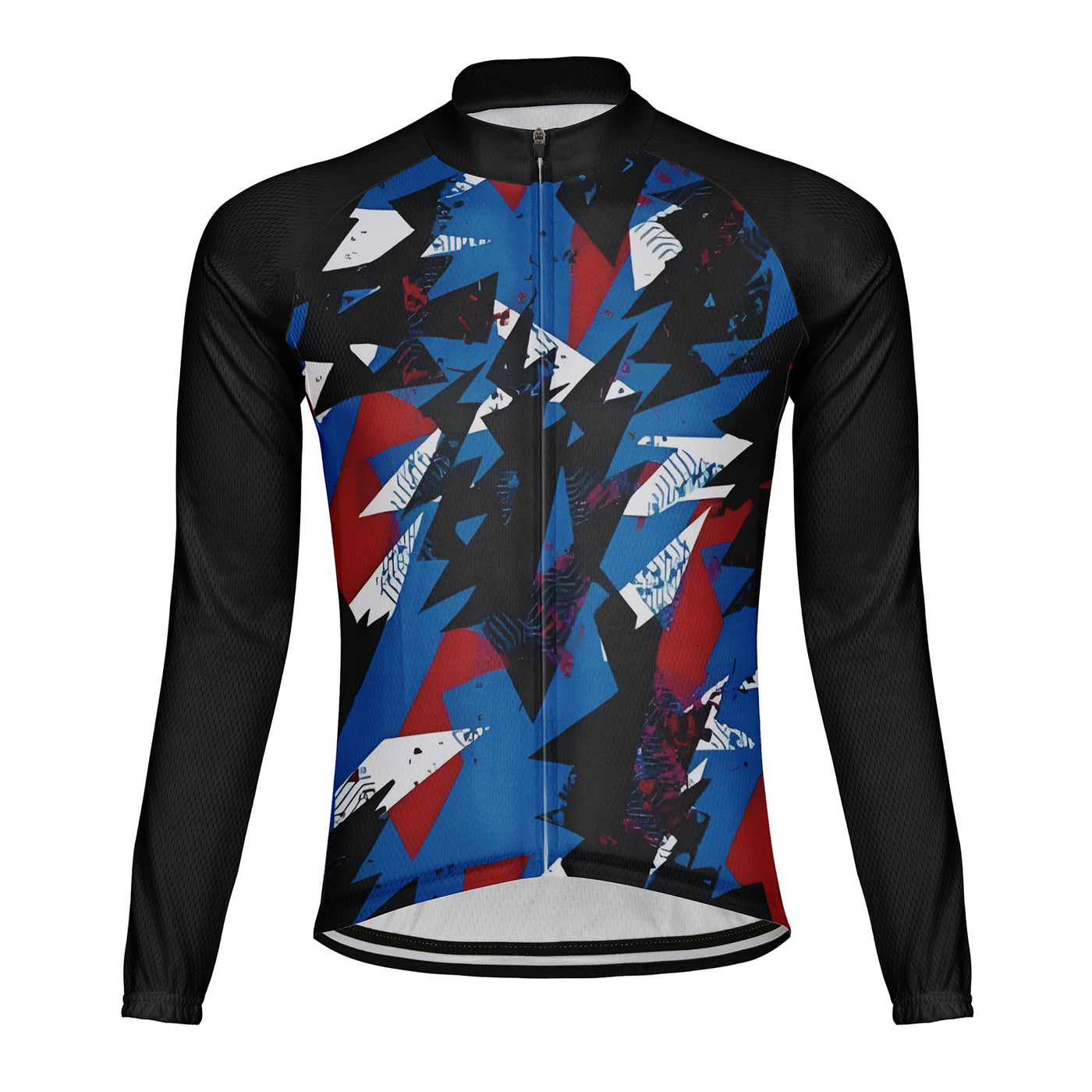 Customized Individually Dirty And Messy Graffiti Men's Cycling Jersey Long Sleeve