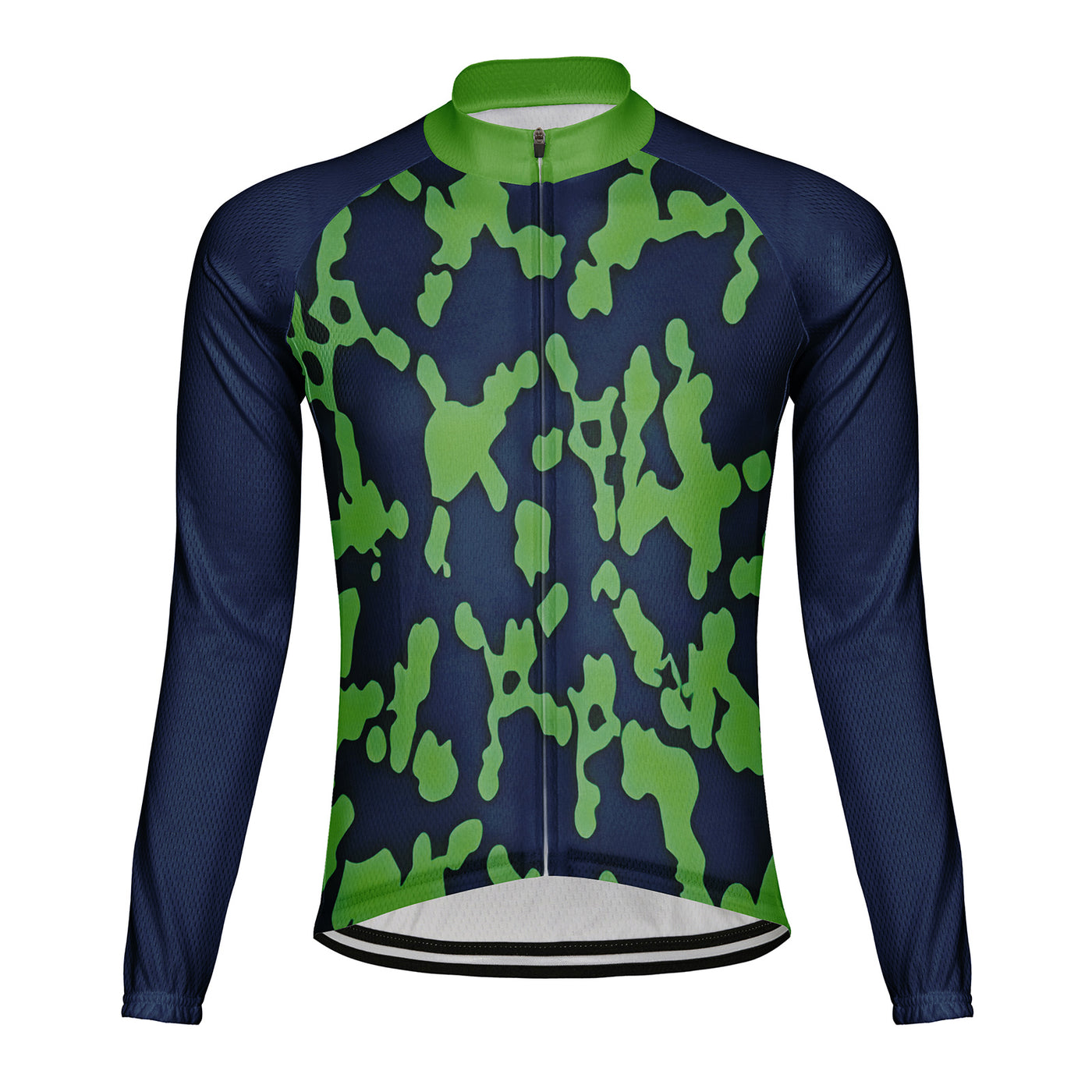 Customized Cell Diagram Men's Winter Thermal Fleece Cycling Jersey Long Sleeve
