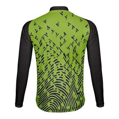 Customized Fingerprint Image Men's Cycling Jersey Long Sleeve