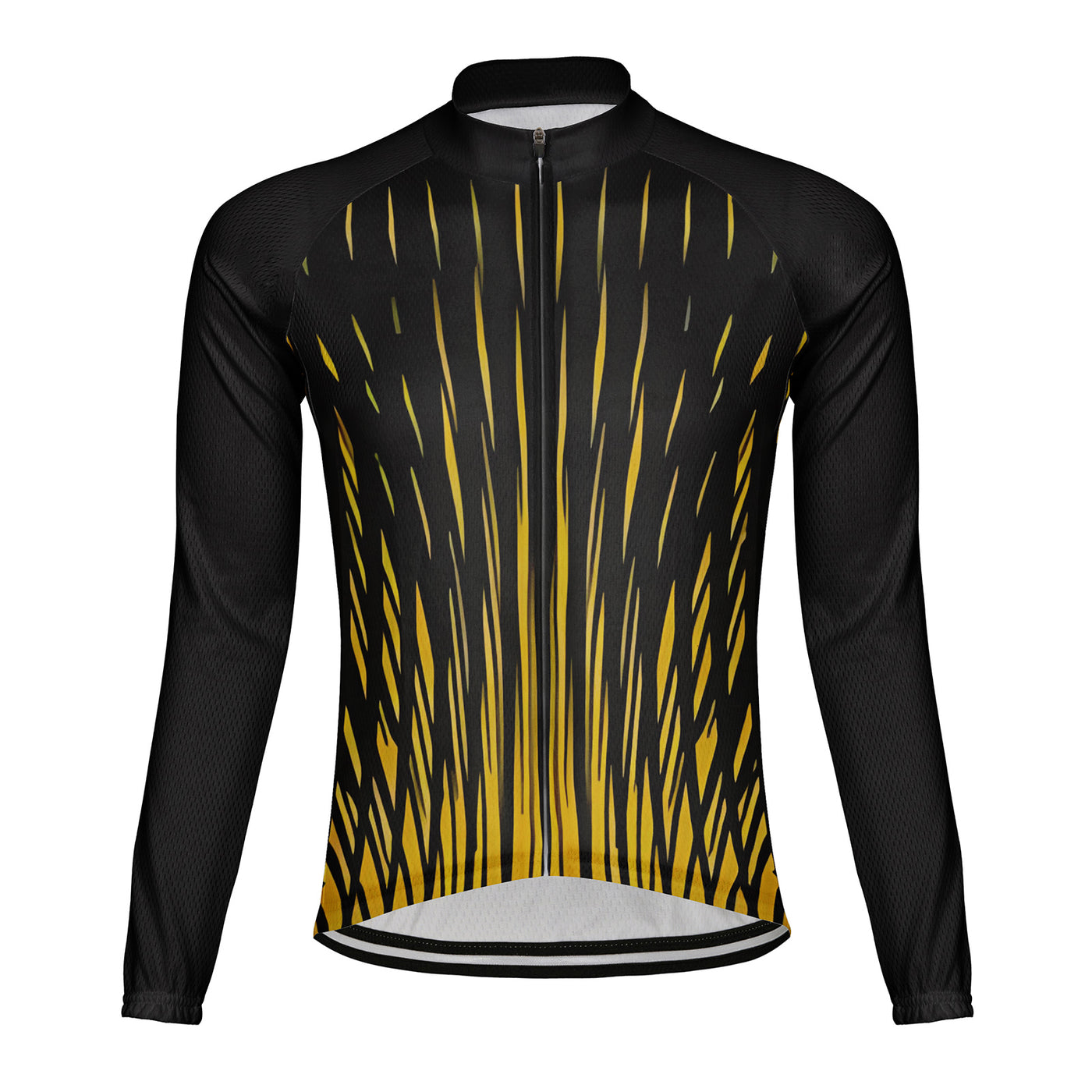 Customized Fireworks Spraying Men's Winter Thermal Fleece Cycling Jersey Long Sleeve