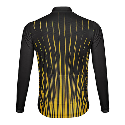 Customized Fireworks Spraying Men's Cycling Jersey Long Sleeve