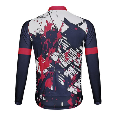 Customized Messy Graffiti Men's Cycling Jersey Long Sleeve