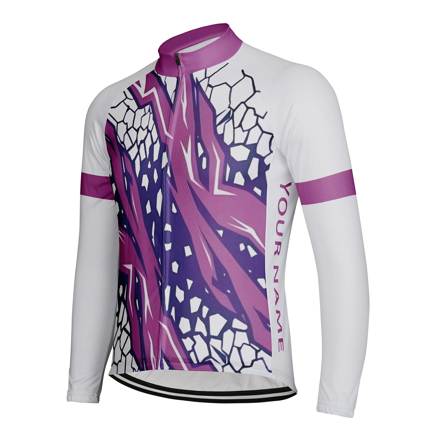 Customized Flame Lock Men's Cycling Jersey Long Sleeve