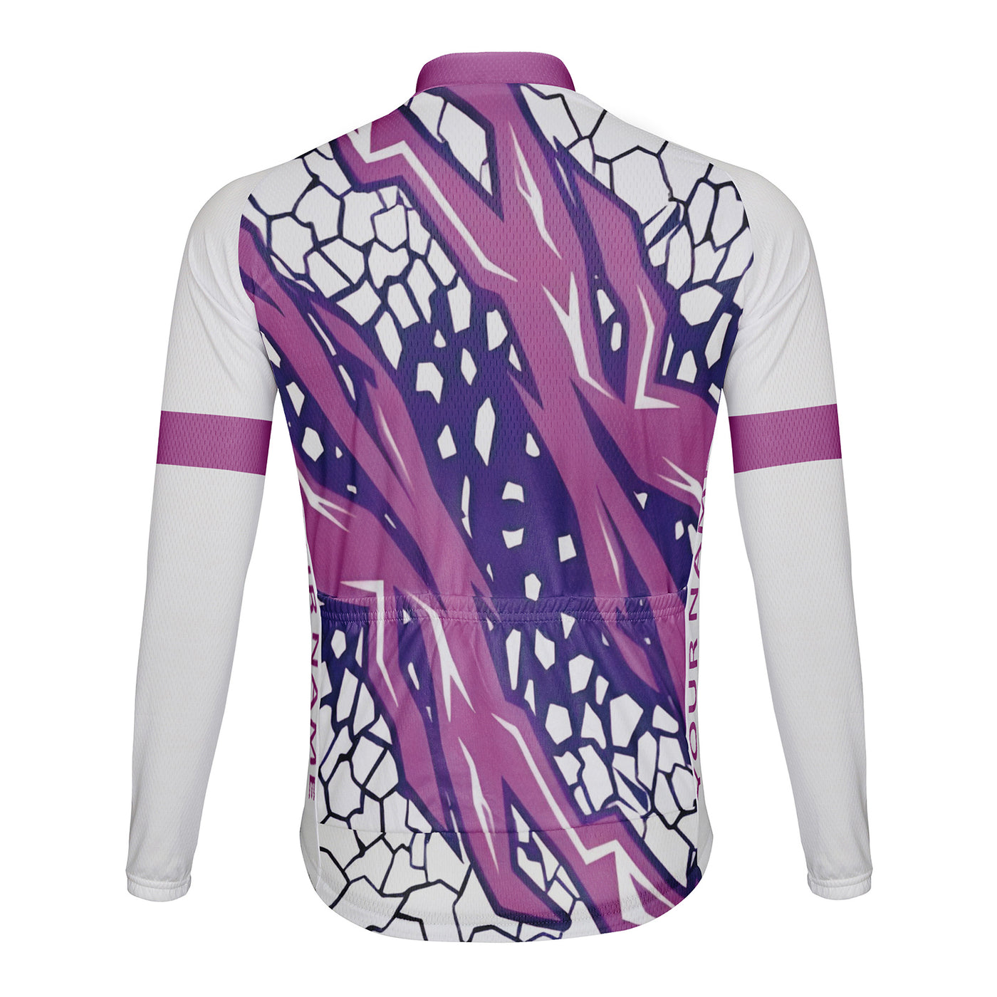 Customized Flame Lock Men's Winter Thermal Fleece Cycling Jersey Long Sleeve