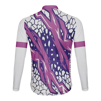 Customized Flame Lock Men's Winter Thermal Fleece Cycling Jersey Long Sleeve