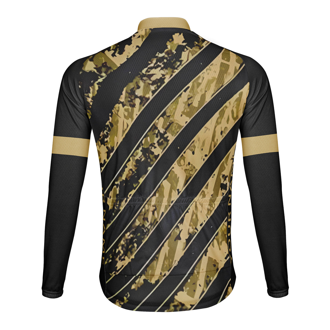 Customized Steel Plate Stripe Men's Cycling Jersey Long Sleeve